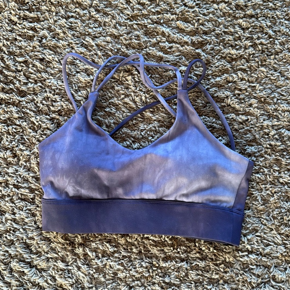 Purple sports bra